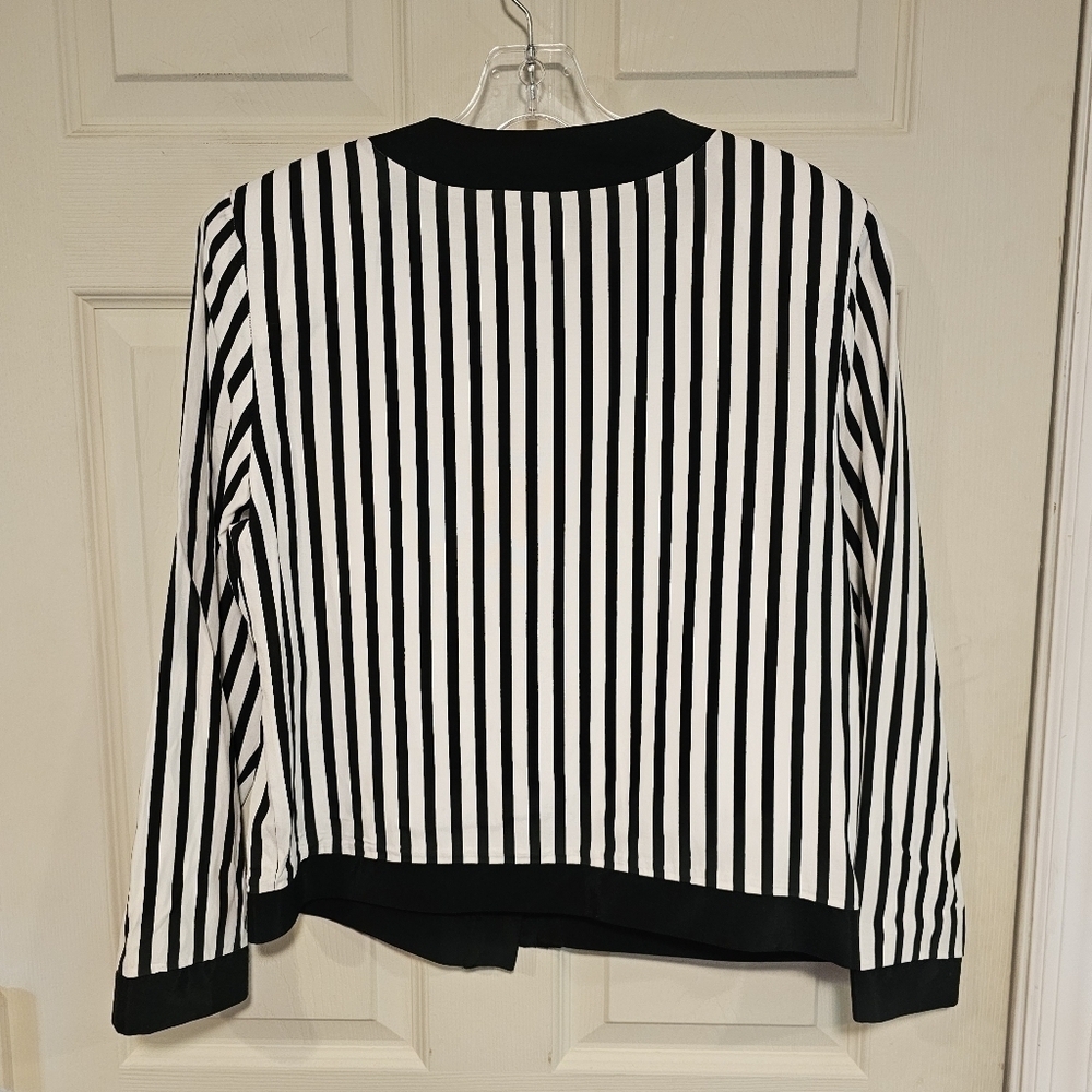 Vintage Beetlejuice Inspired Striped Gothic Academia Blazor Jacket Like New - Picture 6 of 6
